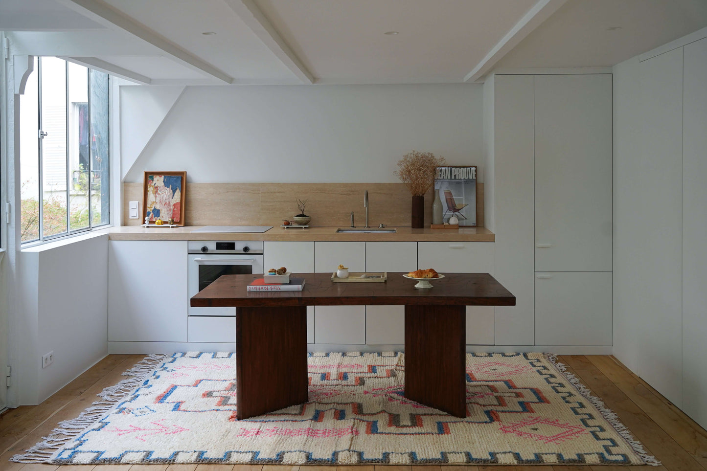 Very large handmade living sheep wool rug 290 x 210 cm