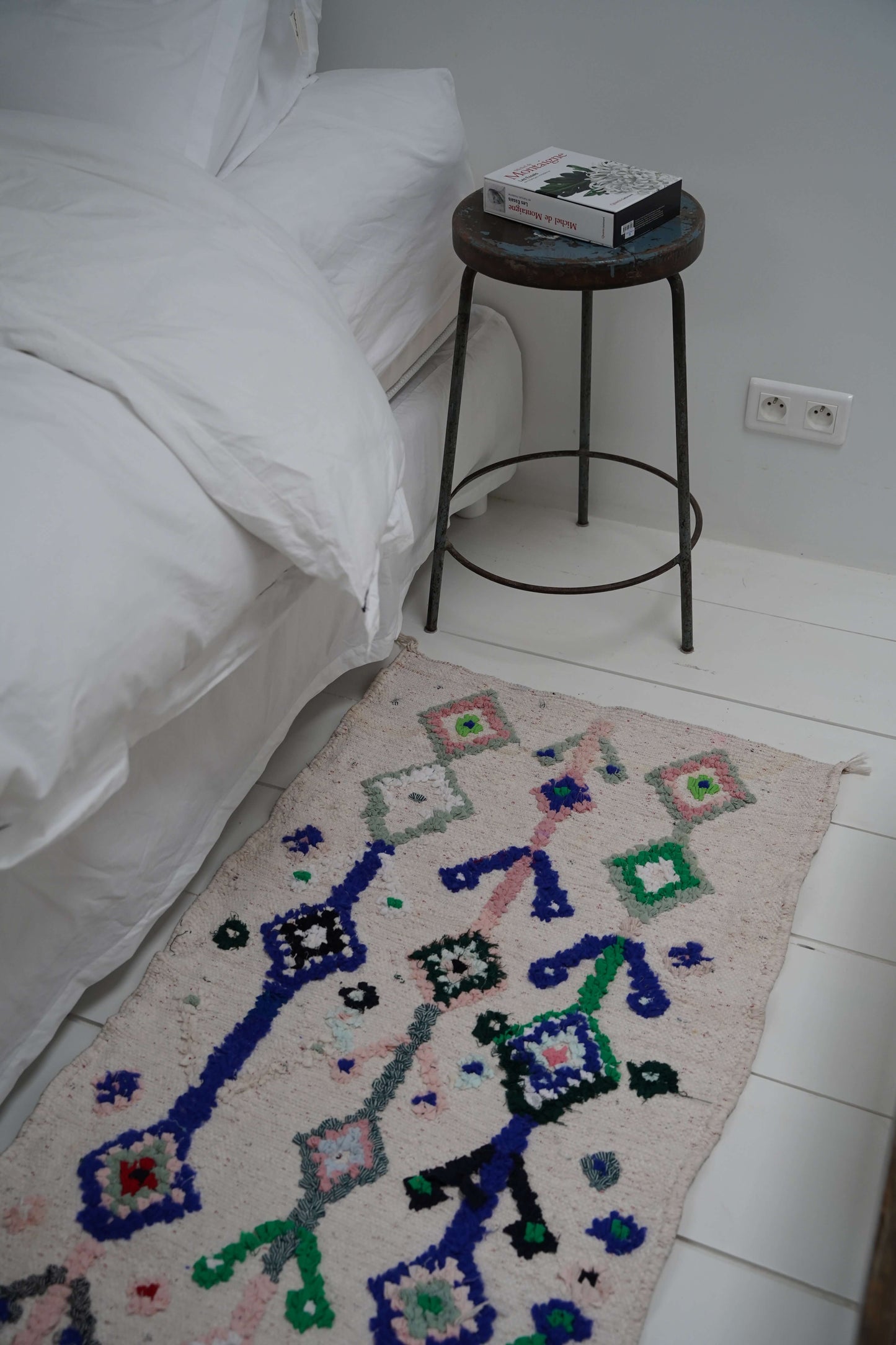Small Colorful Boucharouite rug 130 x 65 cm