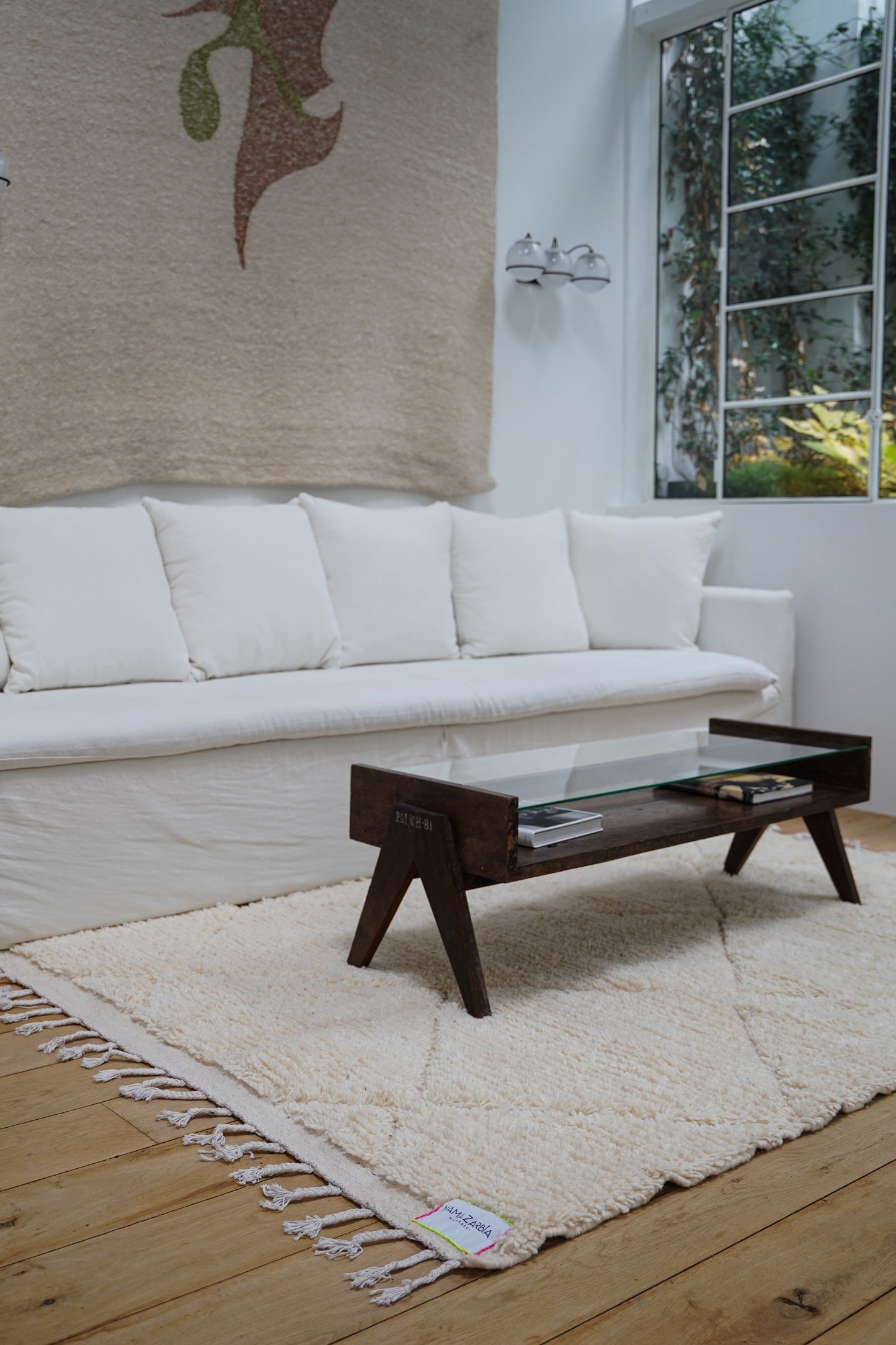 Tapis Beige Élégant aux Motifs de Losanges 230 x 155 cm