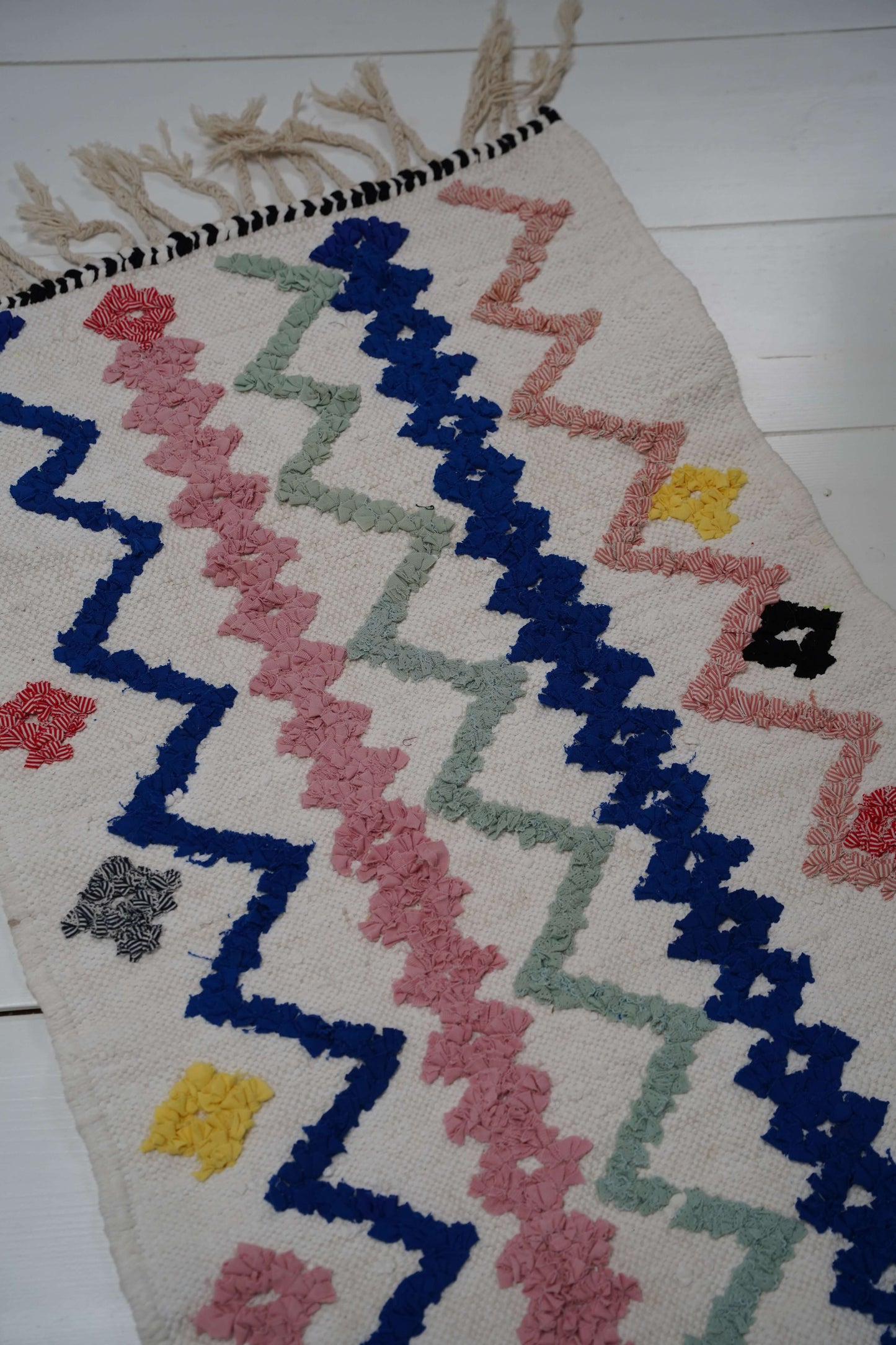 Petit tapis Boucherouite Coloré 115 x 65 cm