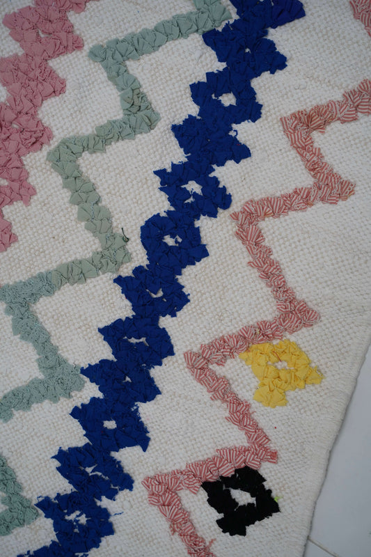 Small Colorful Boucharouite rug 115 x 65 cm