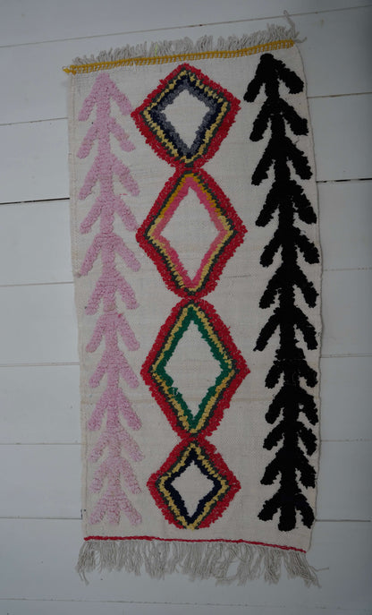 Colorful Boucharouite Rug 130 x 65 cm