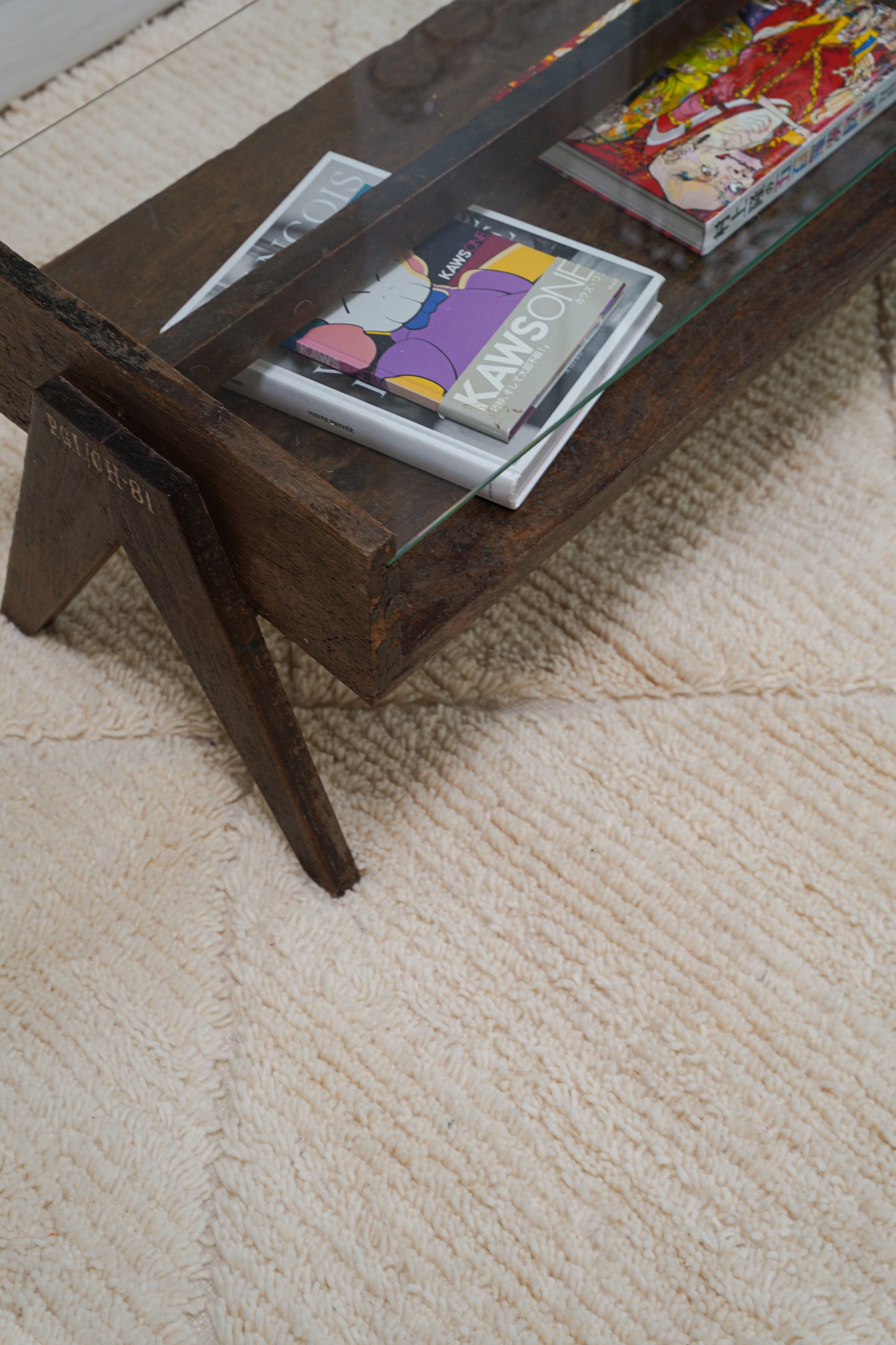 Tapis Beige Élégant aux Motifs de Losanges 230 x 155 cm